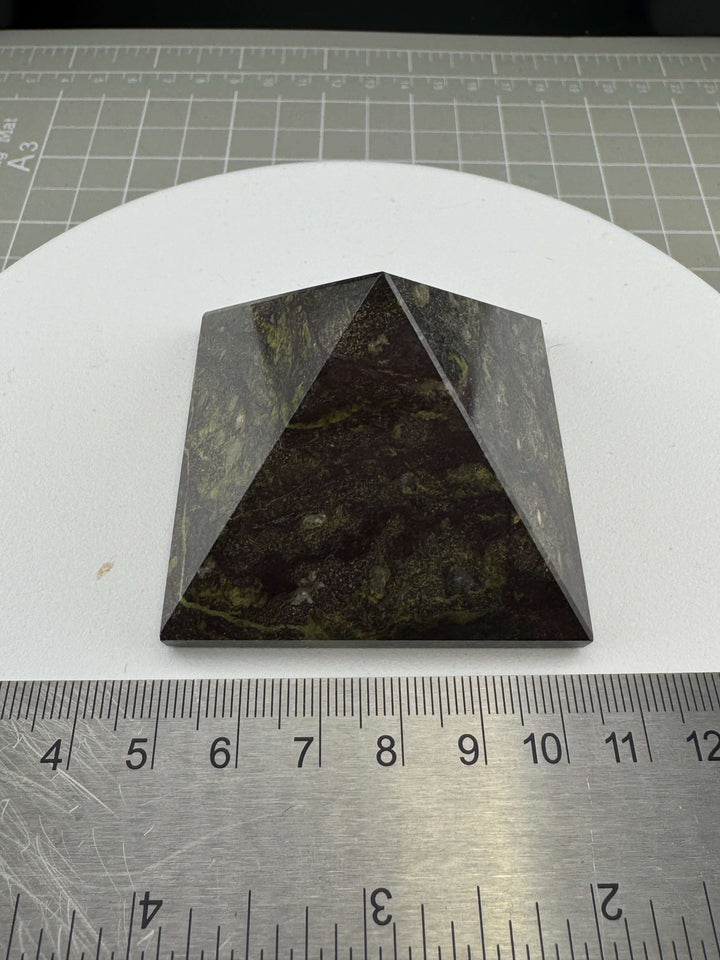 Dragon’s Blood Jasper Pyramid Carving - Polished