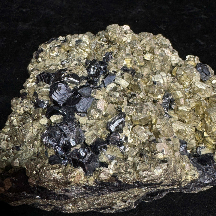 Pyrite with Schorl (Tourmaline) Specimen - Namibia