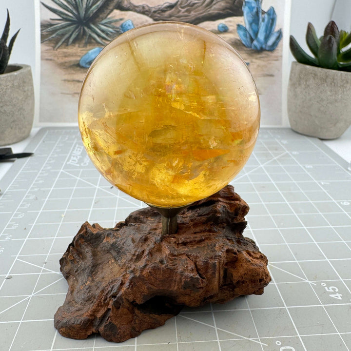 Honey Calcite Sphere - 54mm