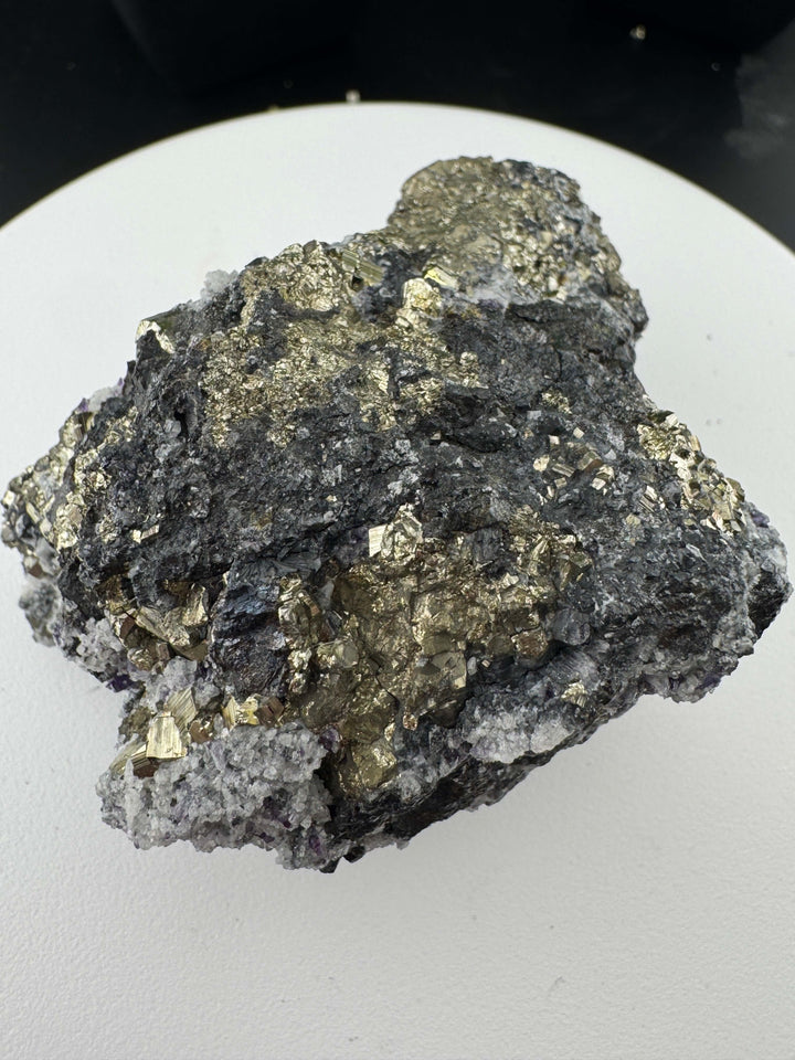 Sphalerite Pyrite Calcite Specimen - San Antonio Mine, Mexico