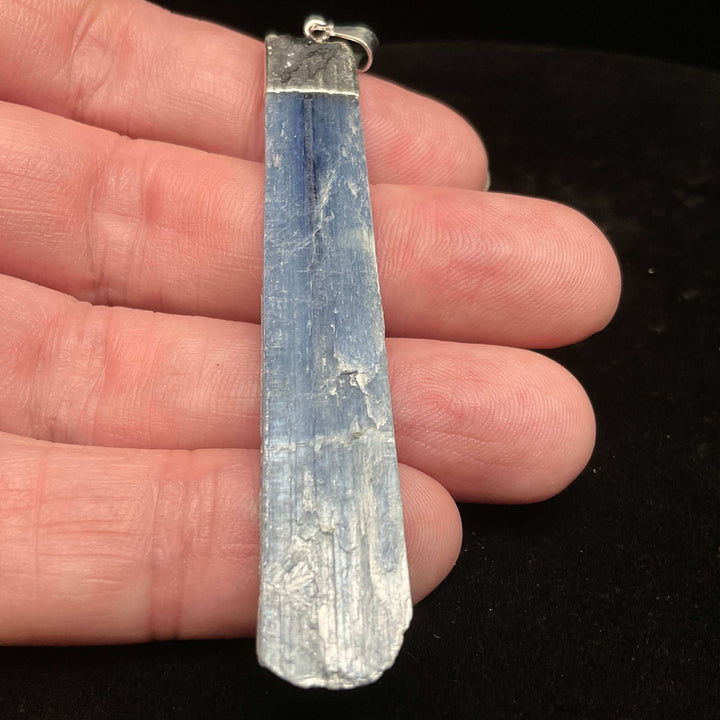 Silver Plated Blue Kyanite Pendant