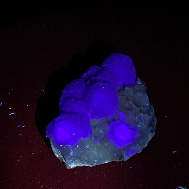 Purple Fluorite on Quartz - La Lupita, Mexico