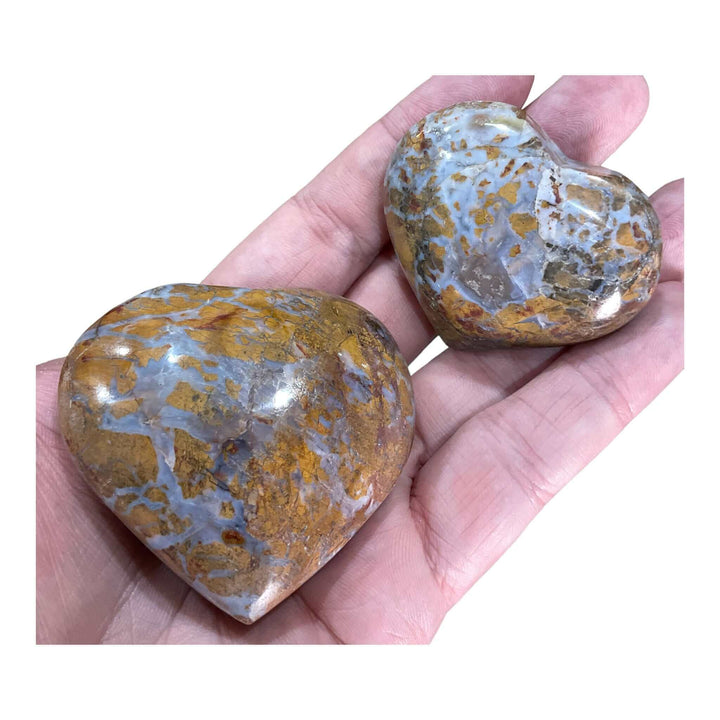 Agate with Jasper Hearts and Palms