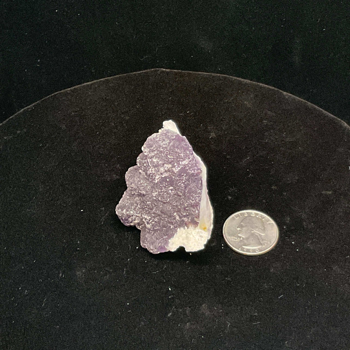 Purple Fluorite on Quartz - La Lupita, Mexico