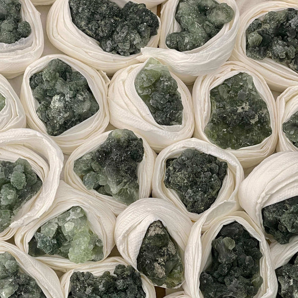 Prehnite w/ Epidote Thumbnail Specimen - Morocco