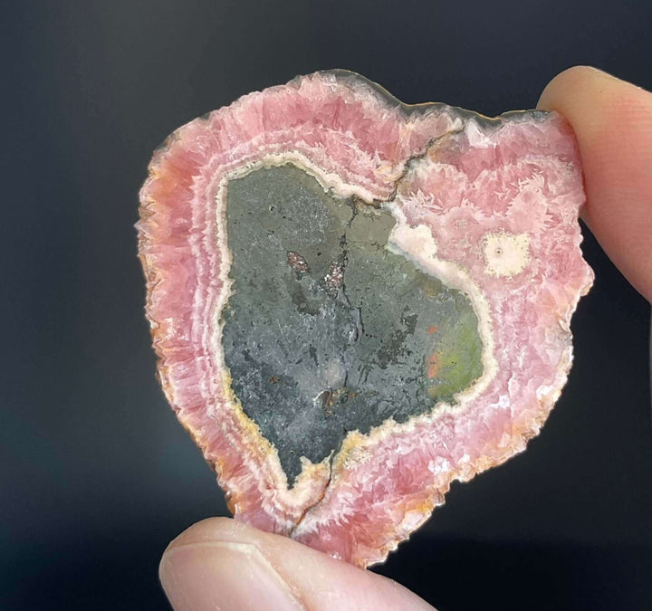 Rhodochrosite Slab with Pyrite