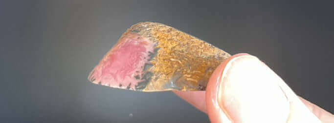 Rhodochrosite Slab with Pyrite