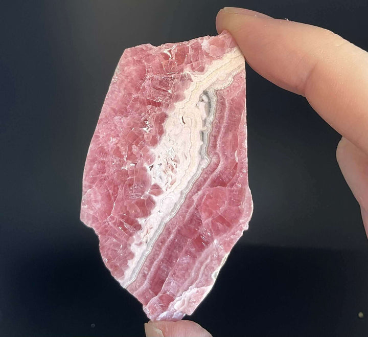 Rhodochrosite Slab with Pyrite