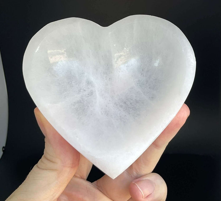 Satin Spar (Selenite) Heart Bowl