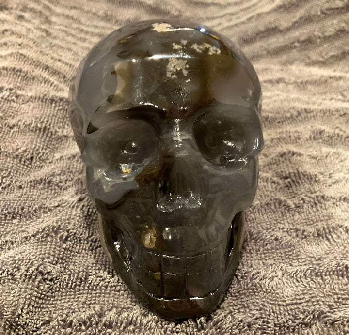 Volcano Agate Skull