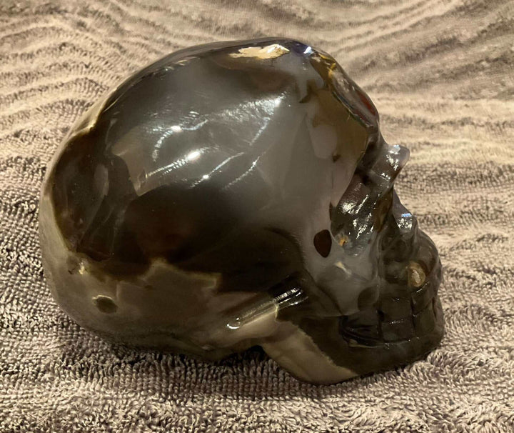 Volcano Agate Skull