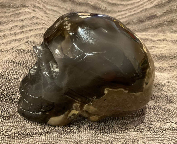 Volcano Agate Skull
