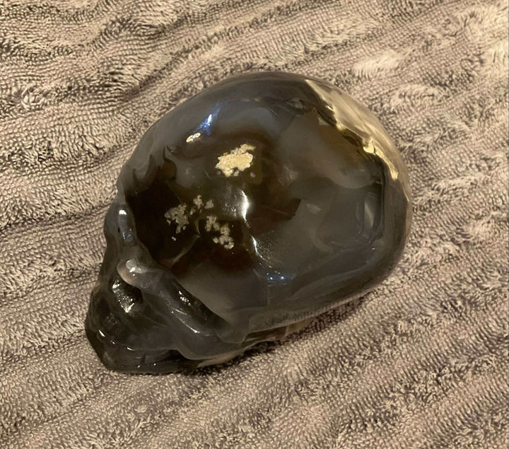 Volcano Agate Skull