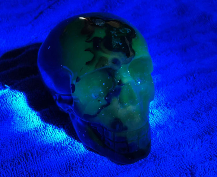 Volcano Agate Skull