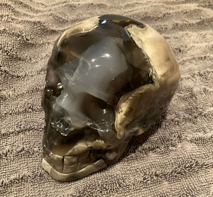 Volcano Agate Skull