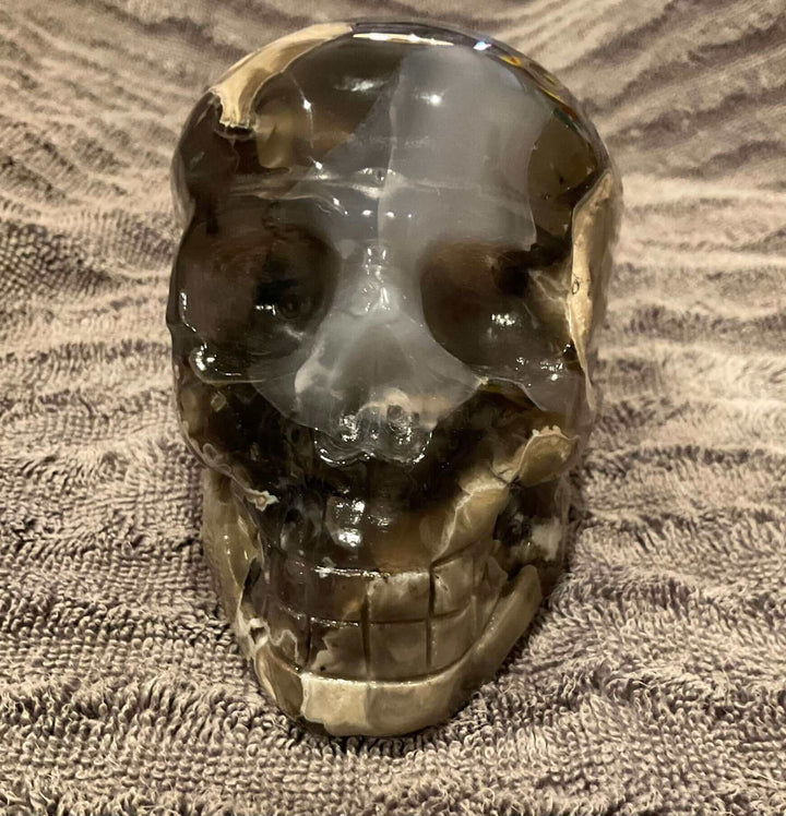 Volcano Agate Skull