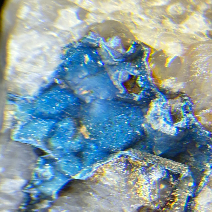 Shattuckite On Quartz Specimen - Namibia