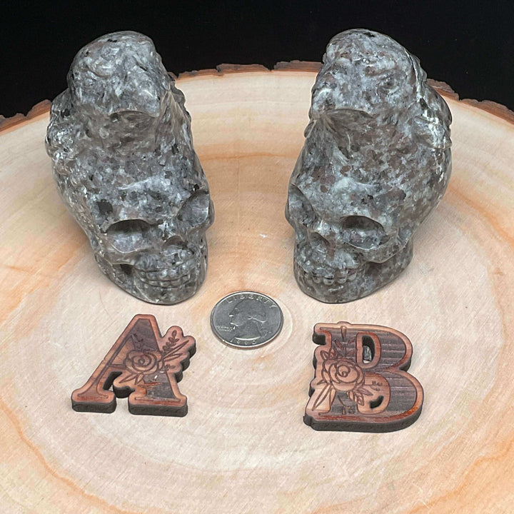 Carving - Yooperlite-Like Skull With Eagle on Head - 3.5"