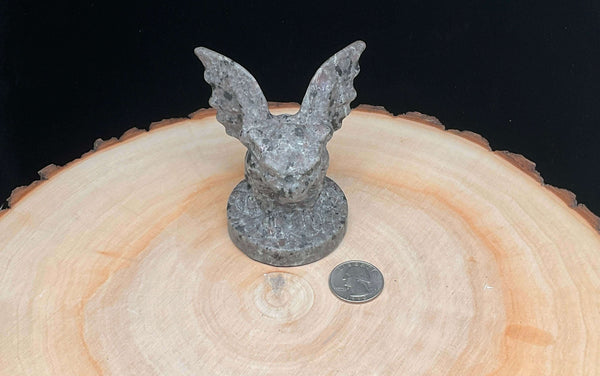 Carving - Yooperlite-like Gargoyle with wings - 3 inch