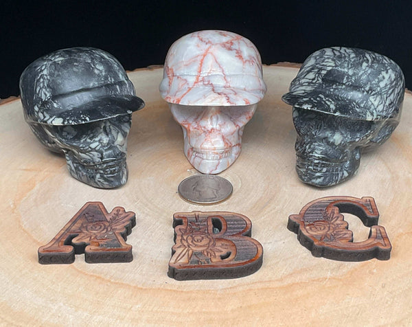 Carving - Skulls with Caps