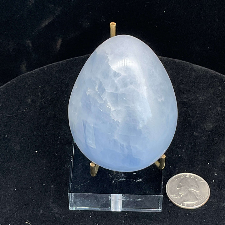 Polished Blue Celestite Crystal Egg