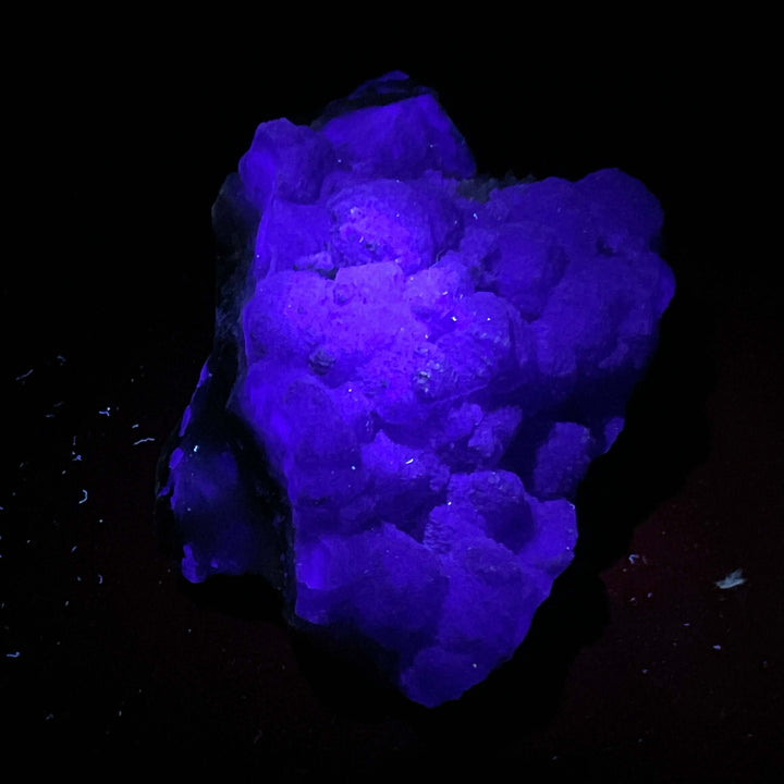 Purple Fluorite on Quartz - La Lupita, Mexico