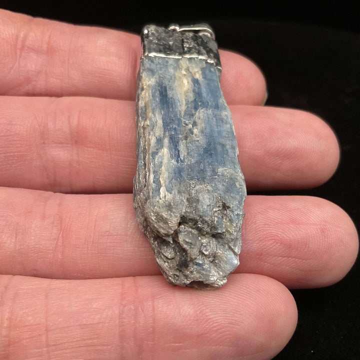 Silver Plated Blue Kyanite Pendant