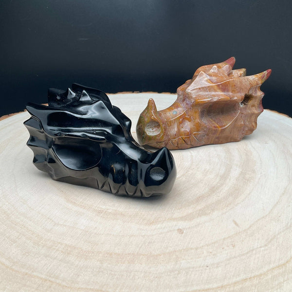 Dragon Head Crystal Carving - 3.5 inch
