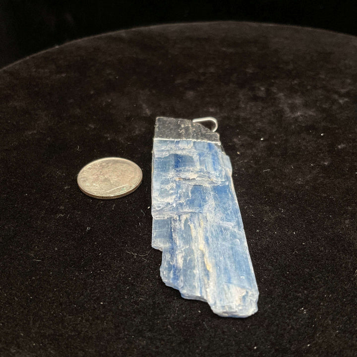 Silver Plated Blue Kyanite Pendant