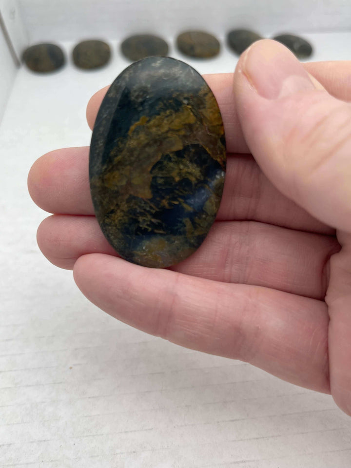 Blue Opalized Petrified Wood Medallion