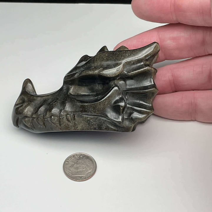 Dragon Head Crystal Carving - 3 inch