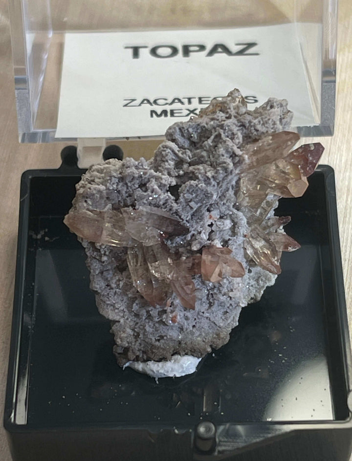 Topaz Crystal Cluster in Perky Box