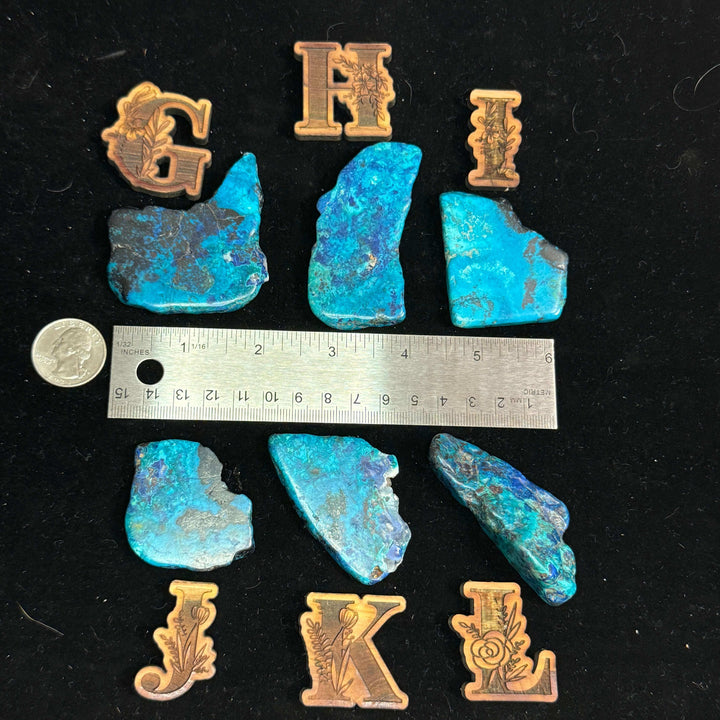 Shattuckite w/ Chrysocolla Slice - Tumbled and Stabilized - Mexico