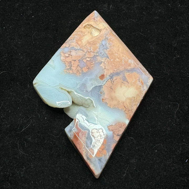 Cotton Candy / Pink Flower Agate Diamond Carving