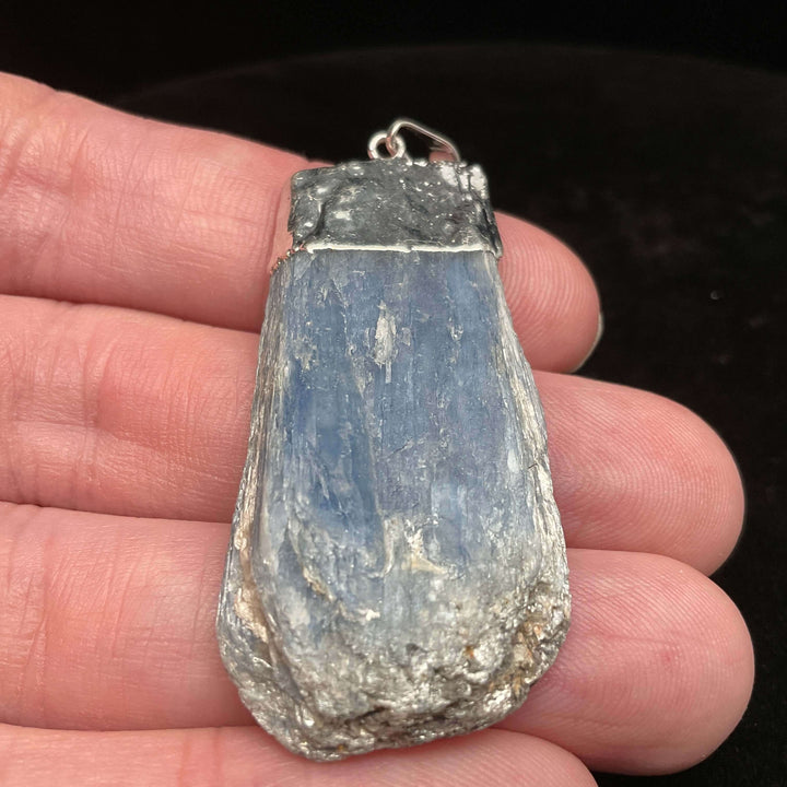 Silver Plated Blue Kyanite Pendant