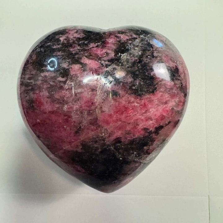 “Ice” Rhodonite Heart Carvings