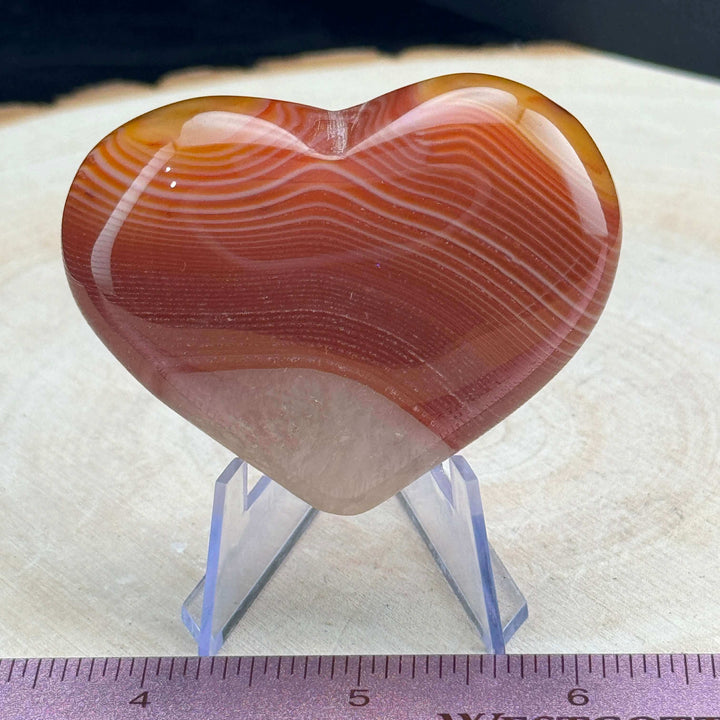 Polished Sardonyx Heart Carvings