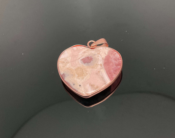 Rhodochrosite Heart Pendant