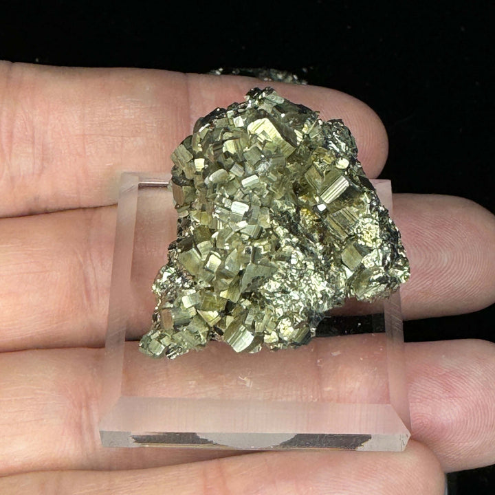 Pyrite with Calcite w/display stand - Mexico