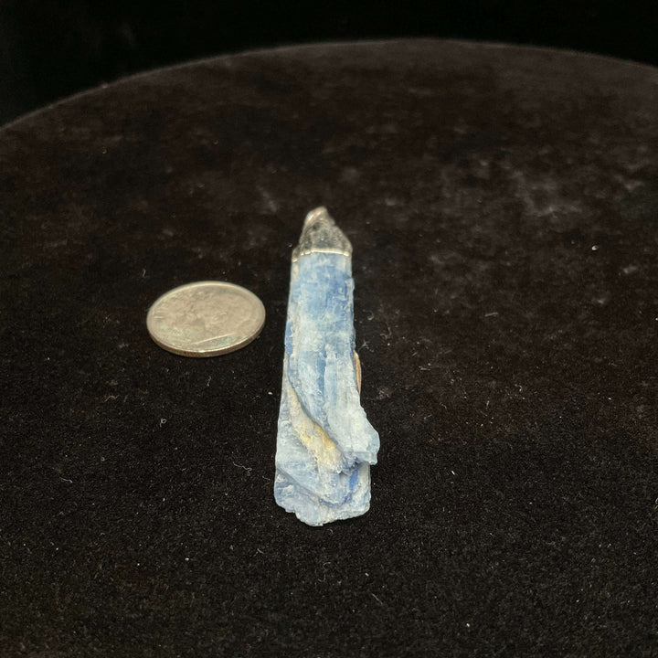 Silver Plated Blue Kyanite Pendant