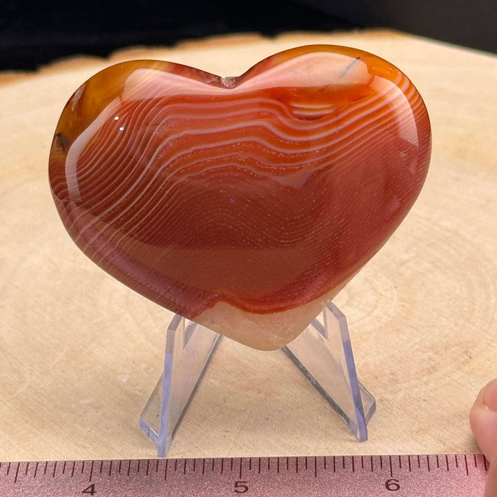 Polished Sardonyx Heart Carvings