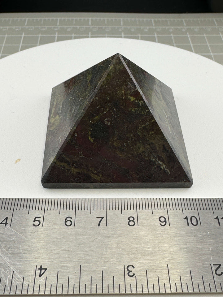 Dragon’s Blood Jasper Pyramid Carving - Polished