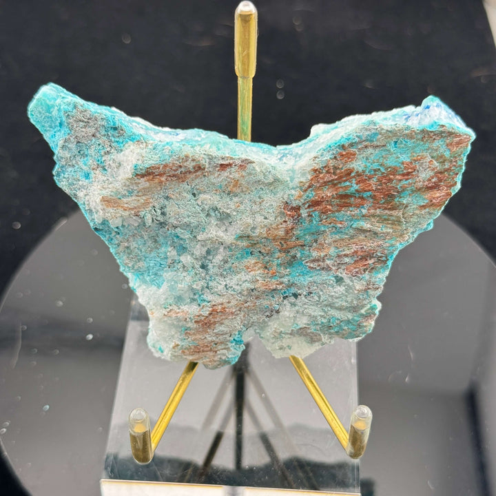 Quartz w/ Chrysocolla and Shattuckite - Milpillas, Mexico