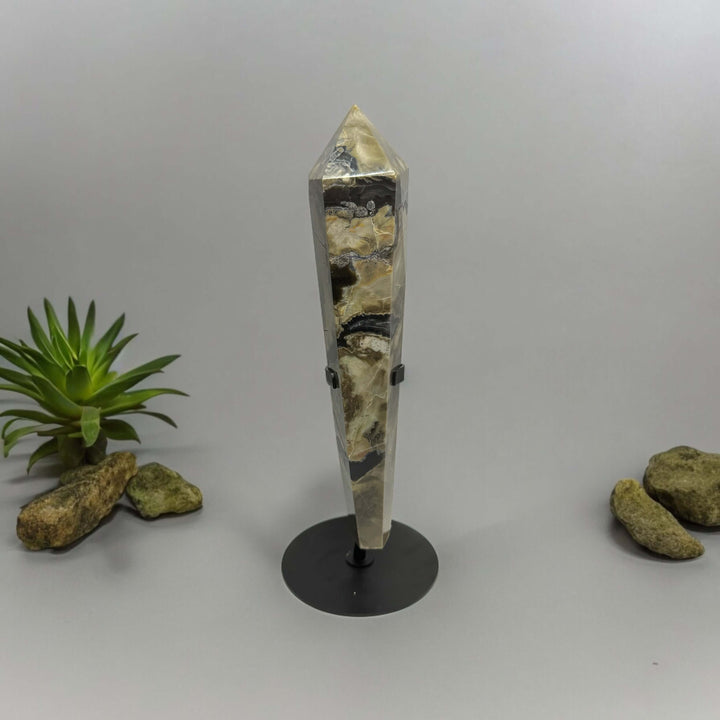 Volcano Agate Wand w/ Stand