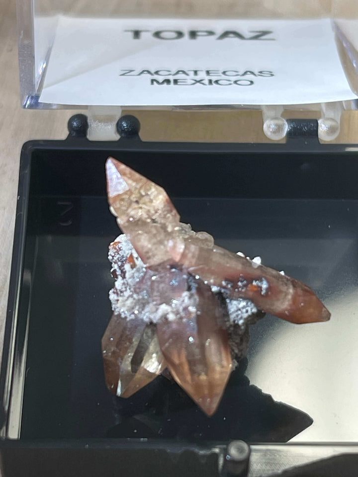 Topaz Crystal Cluster in Perky Box