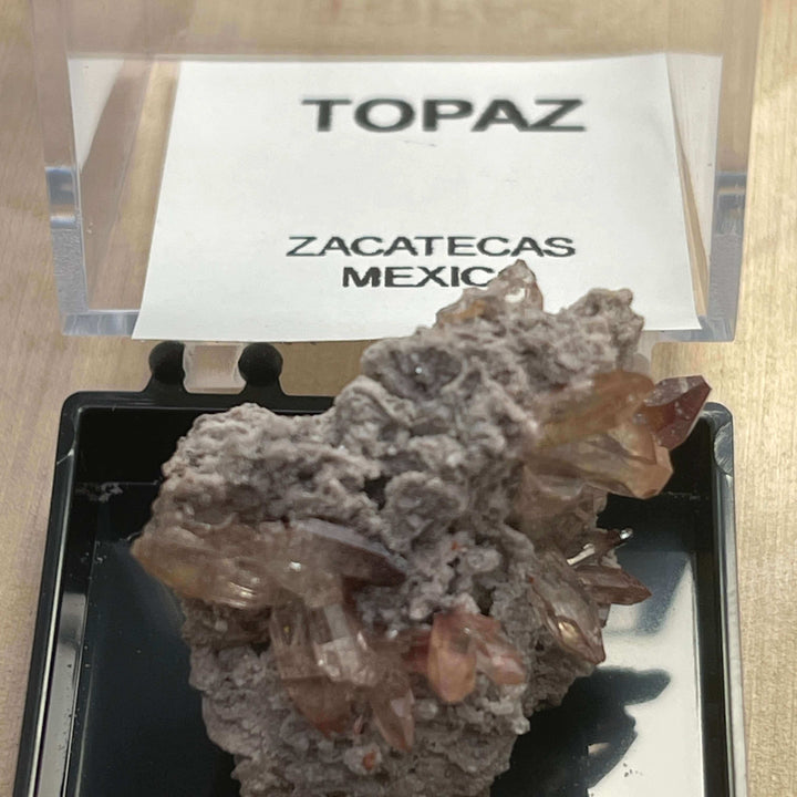 Topaz Crystal Cluster in Perky Box