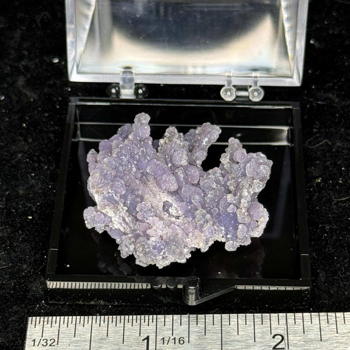 Amethystine Spherical Quartz ‘Grape Agate’ thumbnail in Large Perky box - Indonesia