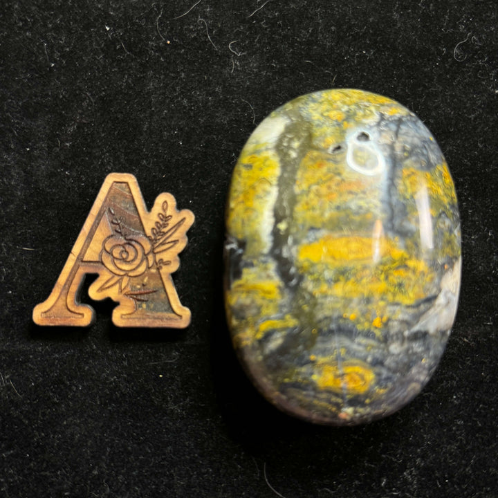 Bumblebee Jasper Palm Stone - Indonesia