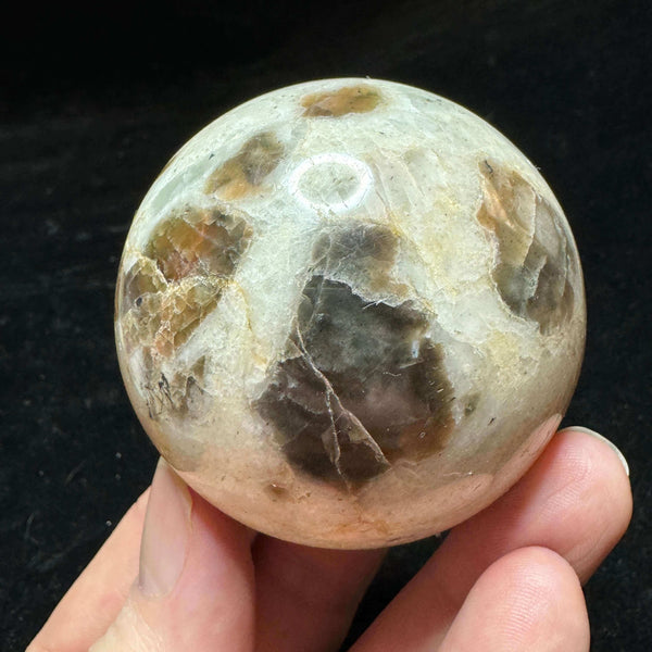 Polarity Black and White Moonstone Sphere
