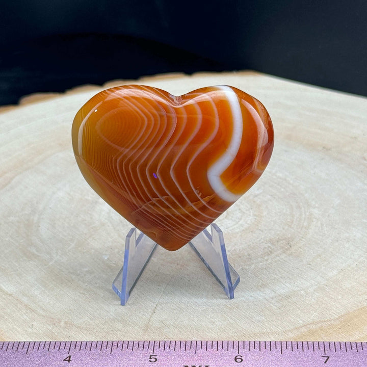 Polished Sardonyx Heart Carvings